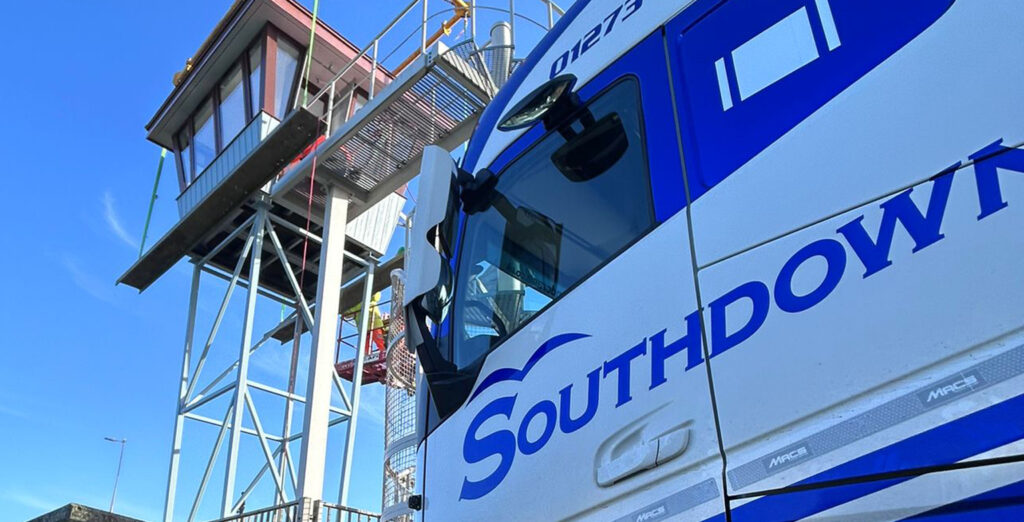 A team from Southdown Engineers team renovate the Littlehampton harbourmaster’s watchtower